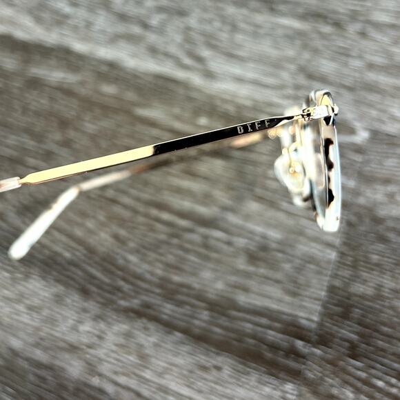 EUC Diff Eyewear Rue Blue Light Glasses Himalayan Tortoise Beige Frame 46mm Lens - Picture 12 of 15